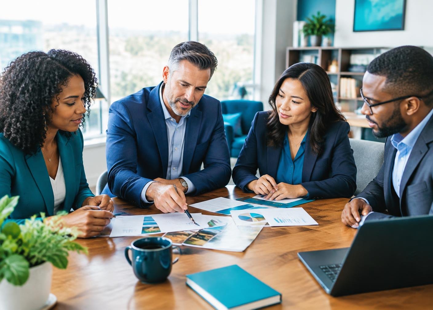 FinanceCare advisors helping clients plan